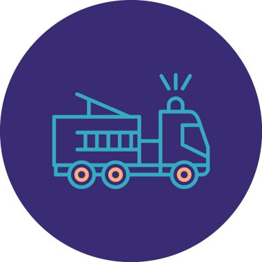 Bir araba simgesinin vektör illüstrasyonu