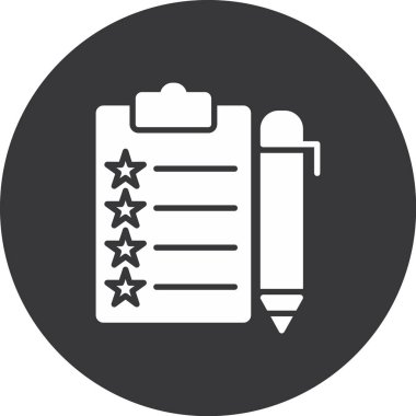 Kontrol listesi simgesi vektör illüstrasyonu