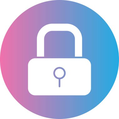 Kilit. Web simgesi basit illüstrasyon