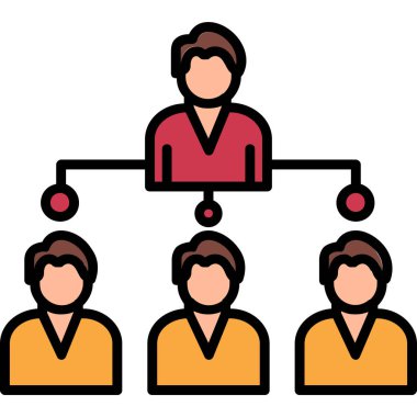 iş dünyası takım çalışması insanları simgesi - ana hatları biçiminde