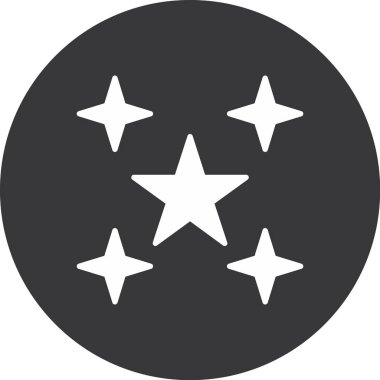 Yıldız vektör simgesi. biçim düz yuvarlak sembol, gri renk, yuvarlak açılar, beyaz arkaplan