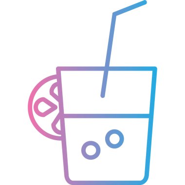 Kokteyl. Web simgesi basit illüstrasyon