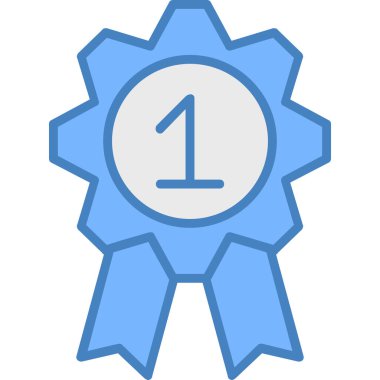 Moda stili izole edilmiş arka planda madalya simgesi