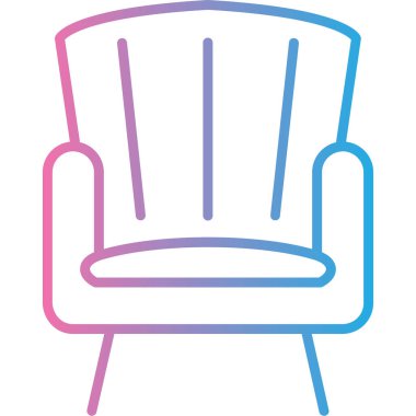 Kanepe. Web simgesi vektör illüstrasyonu