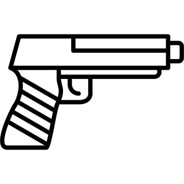 Silah ikonu. Web için silah vektör simgelerinin özet çizimi