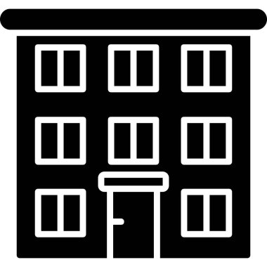 Bina. Web simgesi basit illüstrasyon