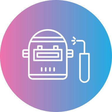 Dolgu vektör simgesine sahip eşsiz bir robot