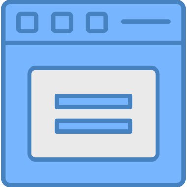 Tarayıcı pencere simgesi ile doldurulmuş dış hat biçimi