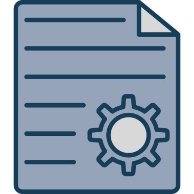 Belge. Web simgesi basit illüstrasyon.