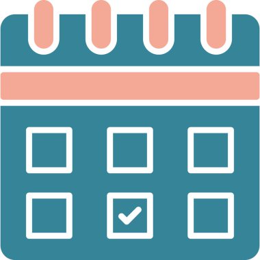 Takvim. Web simgesi basit illüstrasyon