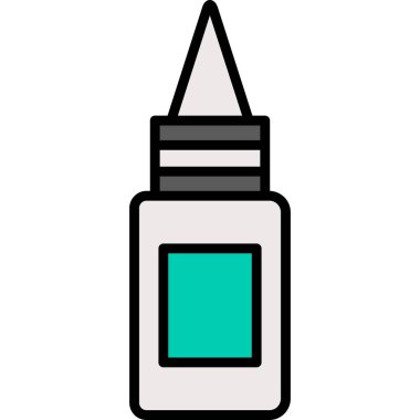 Şişe simgesi. Web için şişe vektör simgelerinin özet çizimi