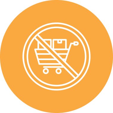 Alışveriş arabası ikon vektör illüstrasyonu