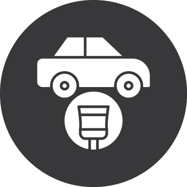 - Araba. Web simgesi basit illüstrasyon