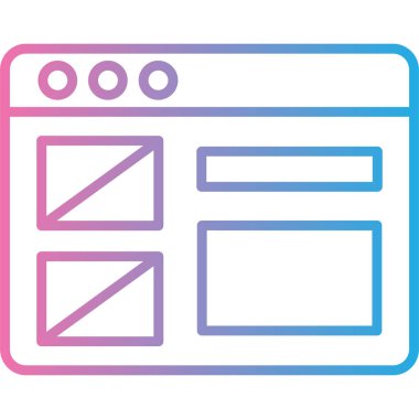 Web tasarım ikonu vektör illüstrasyonu