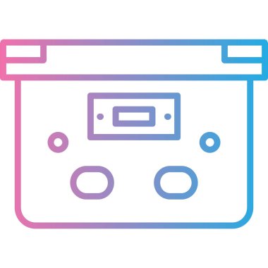 kaset simgesi vektör illüstrasyonu