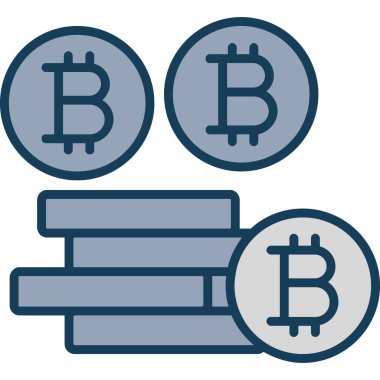 bitcoin. Web simgesi basit illüstrasyon