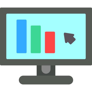 bilgisayar izleyici vektör simgesi