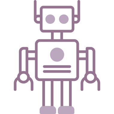 robot düz vektör simgesi