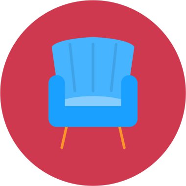 Kanepe. Web simgesi basit illüstrasyon