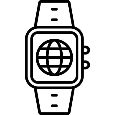 Saat simgesi, anahat stili