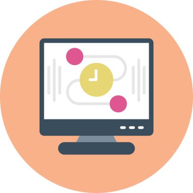 Bilgisayar. Web simgesi basit illüstrasyon