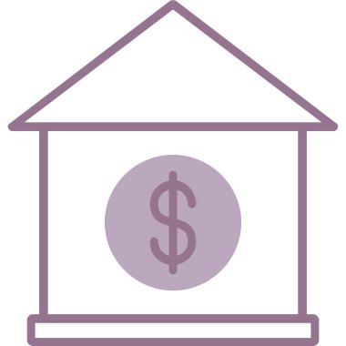 Dolar. Web simgesi basit illüstrasyon