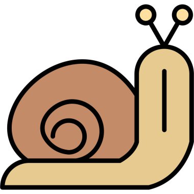 Salyangoz simgesi, vektör tasarımı