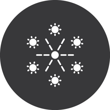 kar Tanesi simgesi vektör çizimi