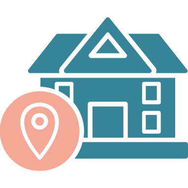 Evin konumu vektör simgesi