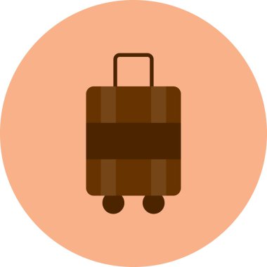 bagaj simgesi, vektör illüstrasyonu