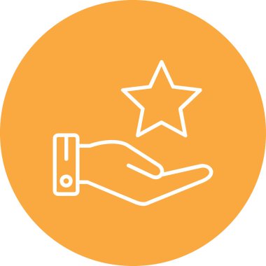 Yıldız simgesinin vektör illüstrasyonu