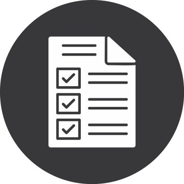 Soyut arkaplanda kontrol listesi simgesi izole edildi