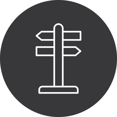 Yön ok simgesi, vektör illüstrasyonu