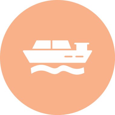 Modern gemi simgesinin vektör çizimi