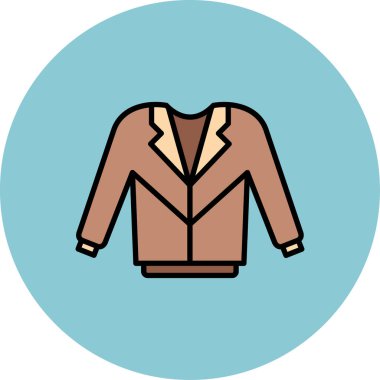 Bir ceket simgesinin vektör illüstrasyonu