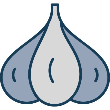 Sarımsak. Web simgesi basit illüstrasyon