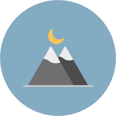 İyi geceler ay. Basit vektör illüstrasyonu