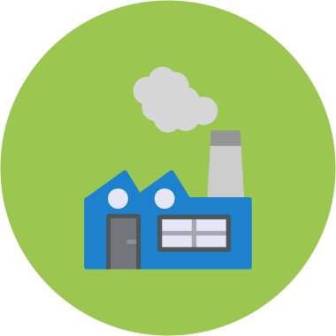 Fabrika. Web simgesi basit illüstrasyon