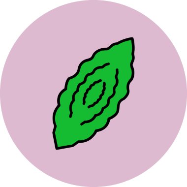 Yeşil bir bitkinin vektör illüstrasyonu