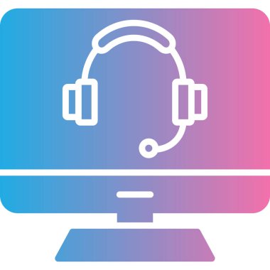 Kulaklık. Web simgesi basit illüstrasyon