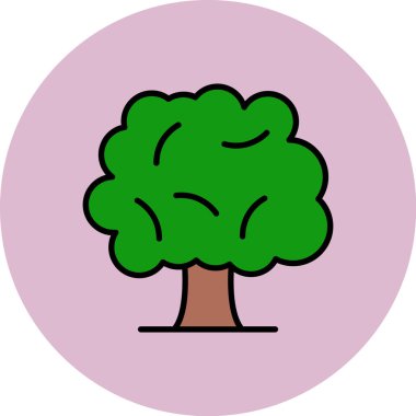 ağaç düz vektör simgesi