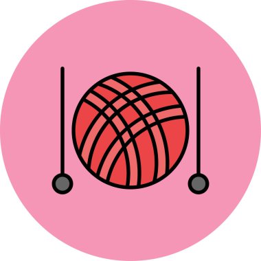 top topu simgesi doldurulmuş - çizgi biçimi