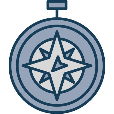 Pusula. Web simgesi basit illüstrasyon