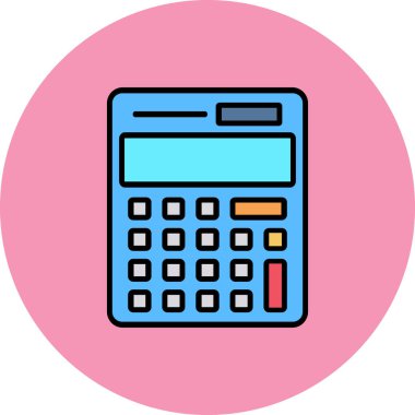 Hesap makinesi. Web simgesi basit illüstrasyon