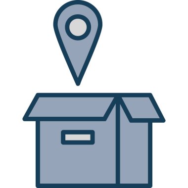 konum pin haritası simgesi - taslak biçimi