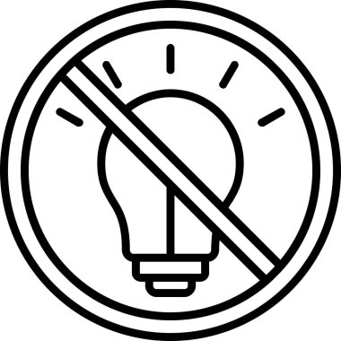 Ampul simgesinin vektör illüstrasyonu