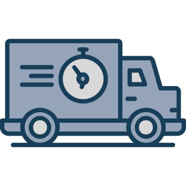 servis düz simgesi, vektör illüstrasyonu