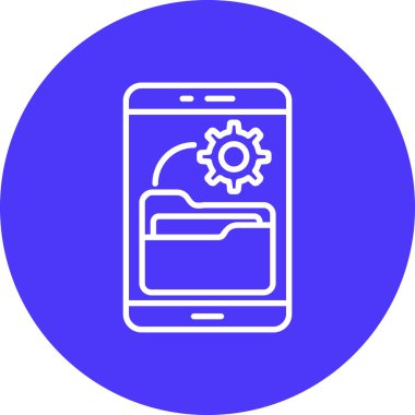 Vektör mobil ağ simgesi