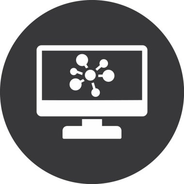 bilgisayar izleme simgesi katı biçiminde