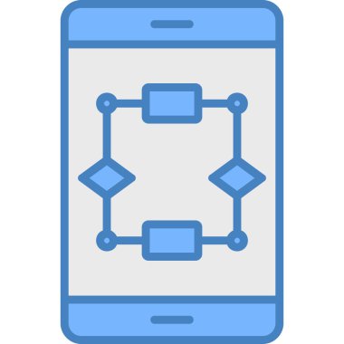 Akıllı telefon. Web simgesi basit illüstrasyon